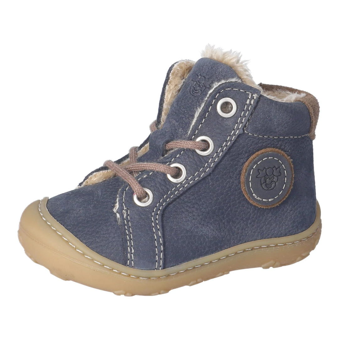 RICOSTA Mädchen und Jungen Lauflernschuhe GEORGIE, WMS:Mittel,lose Einlage 18 EU Blau 180, 18 EU Bla