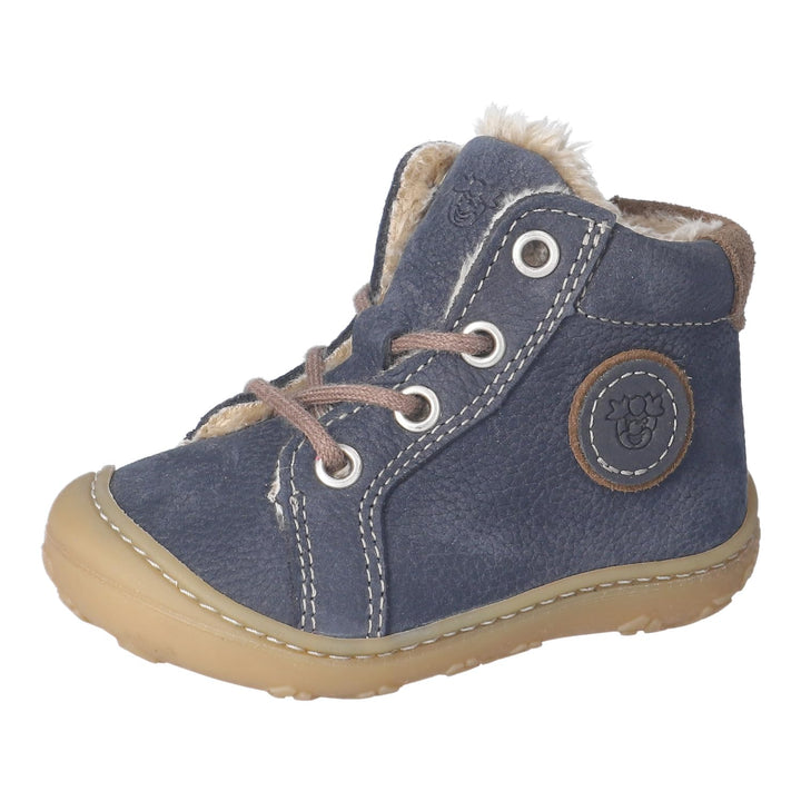 RICOSTA Mädchen und Jungen Lauflernschuhe GEORGIE, WMS:Mittel,lose Einlage 18 EU Blau 180, 18 EU Bla