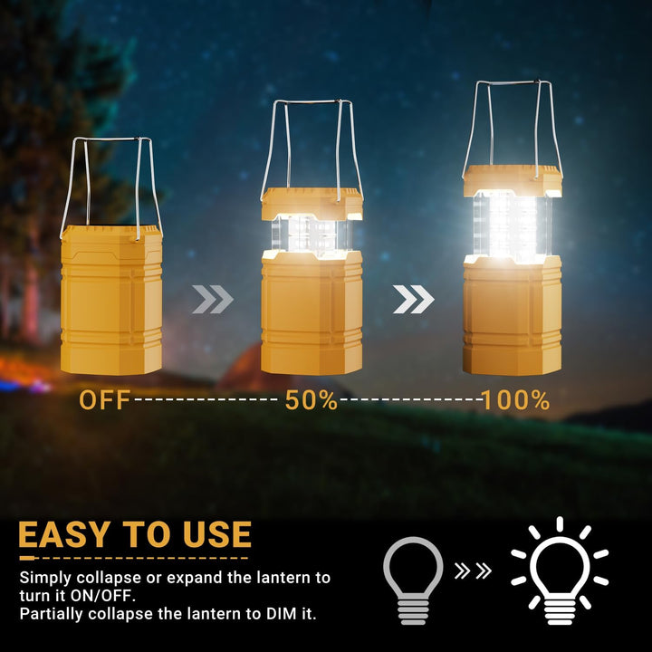 LED Campinglampe Solar, Wasserdicht LED Camping Laterne, Notfallleuchte mit Handkurbel, Eingebaute 3