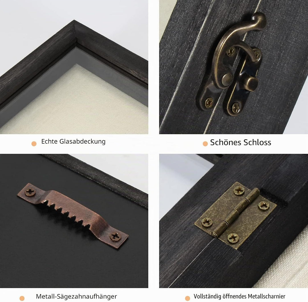 TJ.MOREE Flower Shadow Box Vitrine Schattenbox-Rahmen mit Glasfenster Hochzeitsstrauss Erinnerungsst