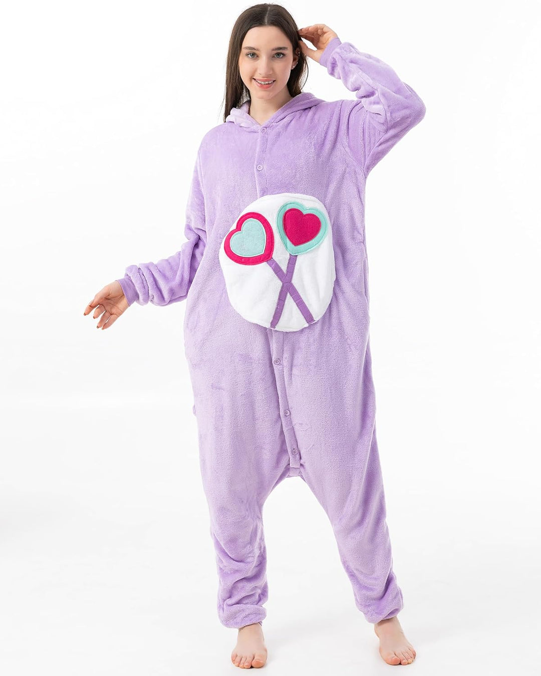 Katara 1744 - Glücksbärchi Onesie Kostüm, Teile-Gern-Bärchi, Party, Karnevals-Kostüm, Verkleidung zu