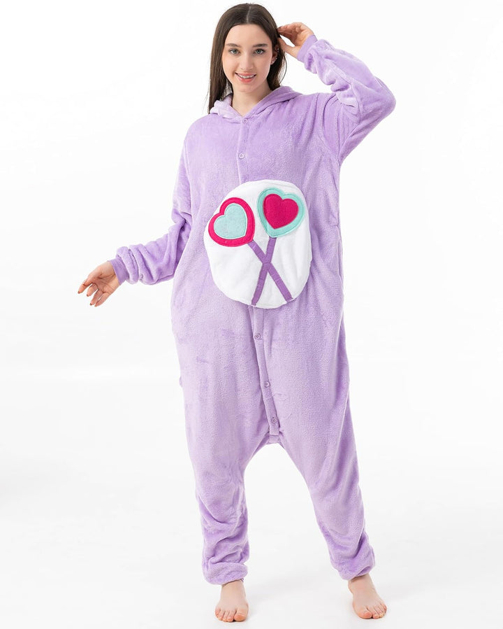 Katara 1744 - Glücksbärchi Onesie Kostüm, Teile-Gern-Bärchi, Party, Karnevals-Kostüm, Verkleidung zu