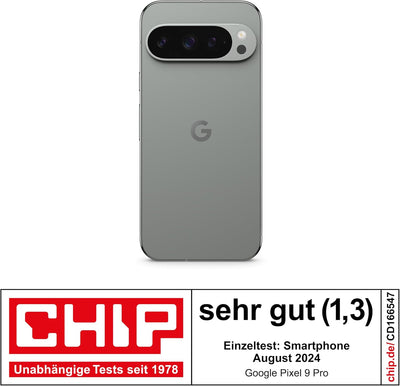 Google Pixel 9 Pro – Android-Smartphone mit Gemini ohne SIM-Lock, Dreifach-Rückkamerasystem, 24 Stun