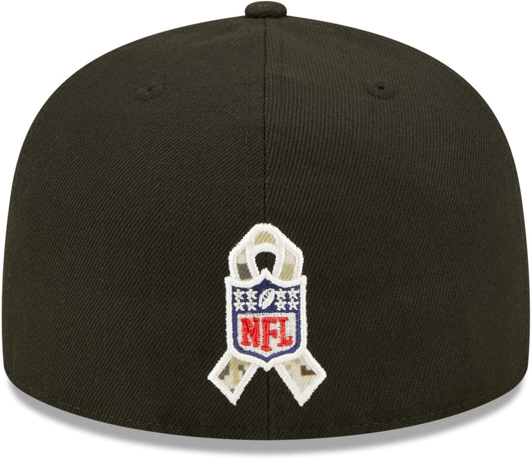 New Era NFL 59Fifty Cap Salute to Service 2022 schwarz Kappe gerader Schirm American Football 58-59