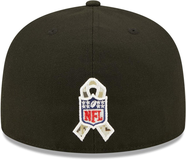 New Era NFL 59Fifty Cap Salute to Service 2022 schwarz Kappe gerader Schirm American Football 58-59
