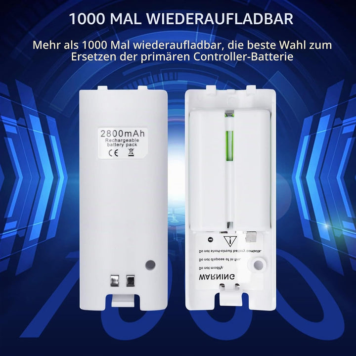 TechKen Wii Akku Ladegerät Set,Wii Remote Controller Ladestation Docking Station Wii Charger Mit 4 x