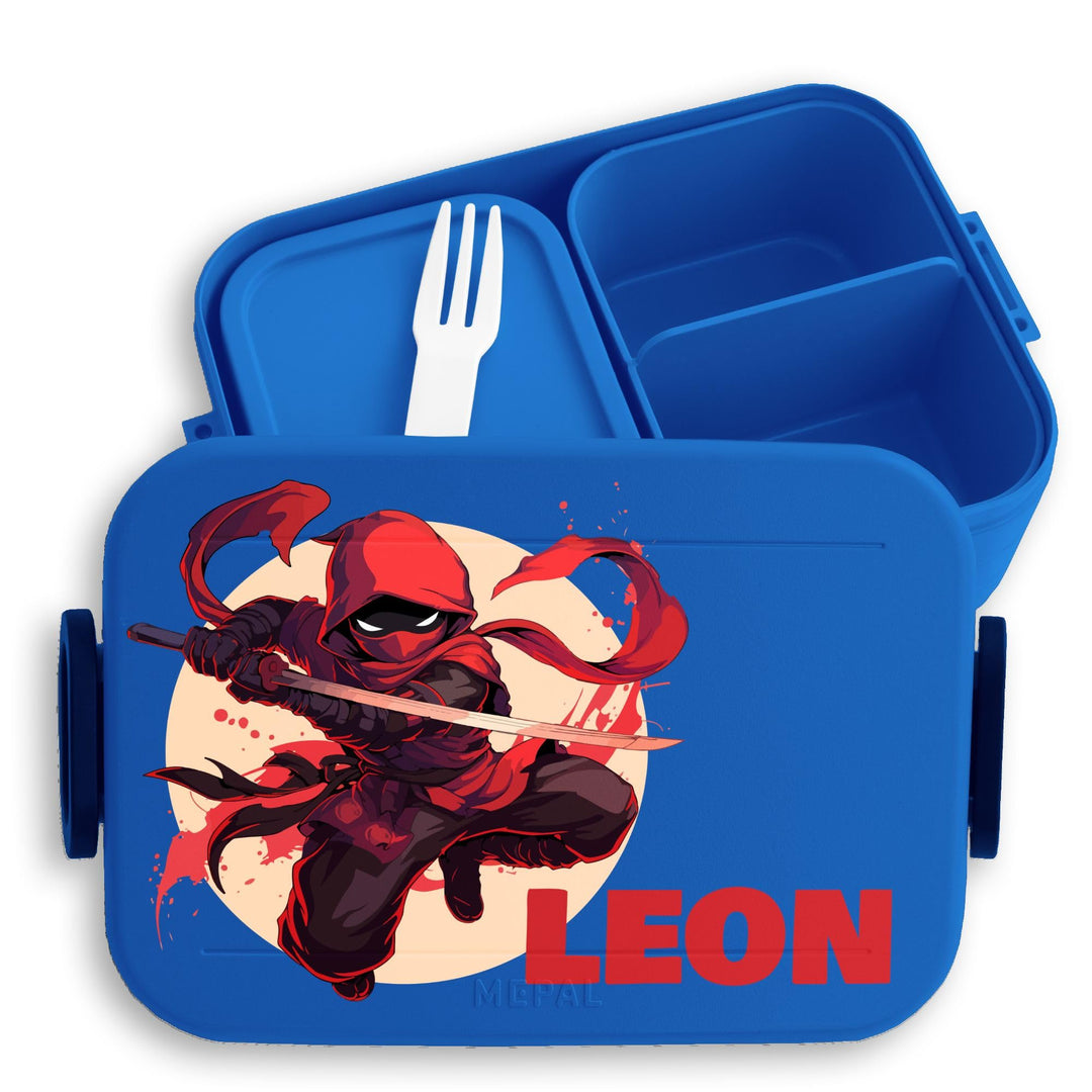 Kinder Bento Box Midi Lunchbox für Mepal Bentobox - Ninja mit Name personalisiert I Schulkind Gesche
