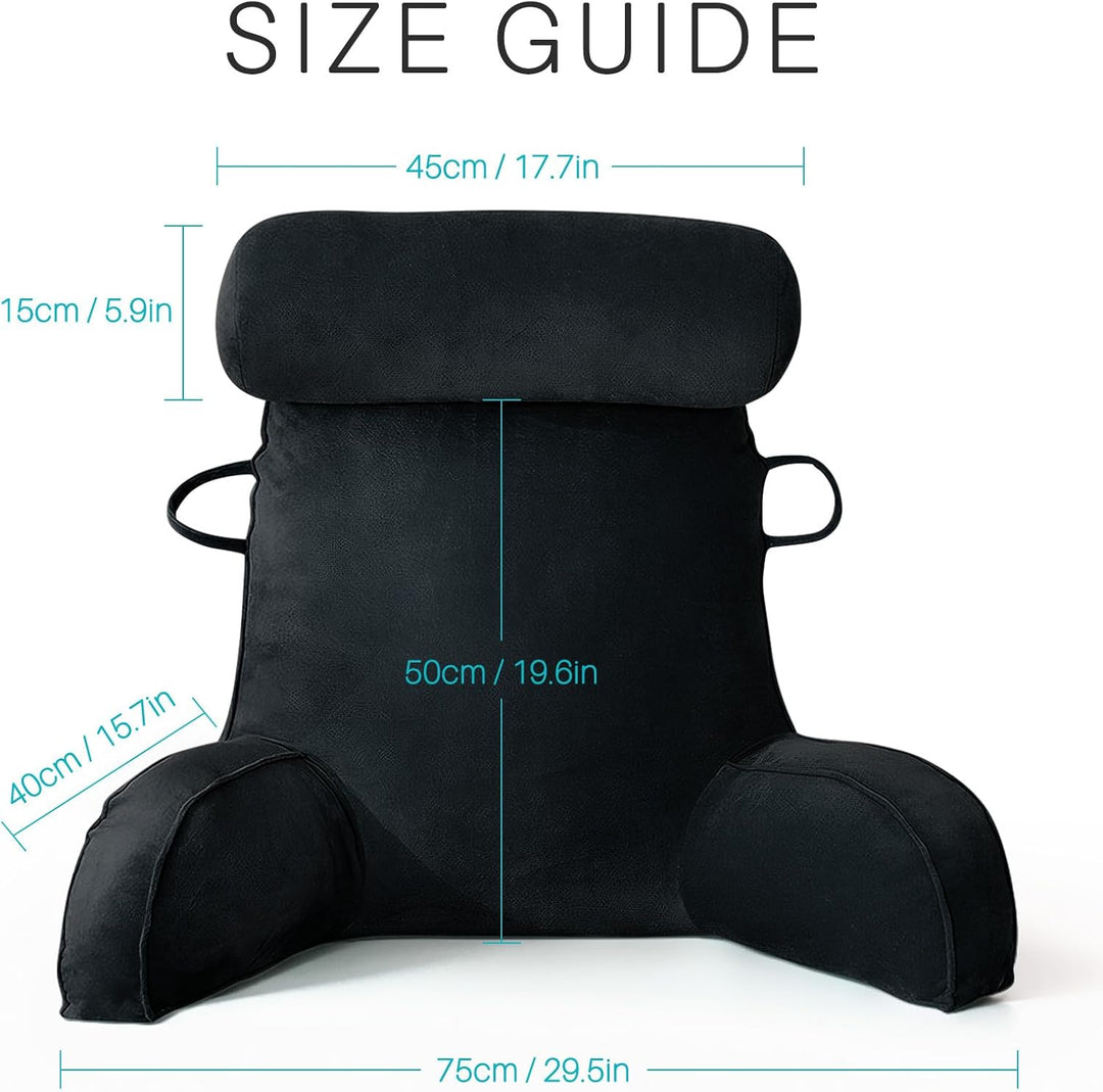 Lesekissen - Samt Lesekissen für das Sitzen im Bett Erwachsene, Rückenkissen für das Sitzen im Bett