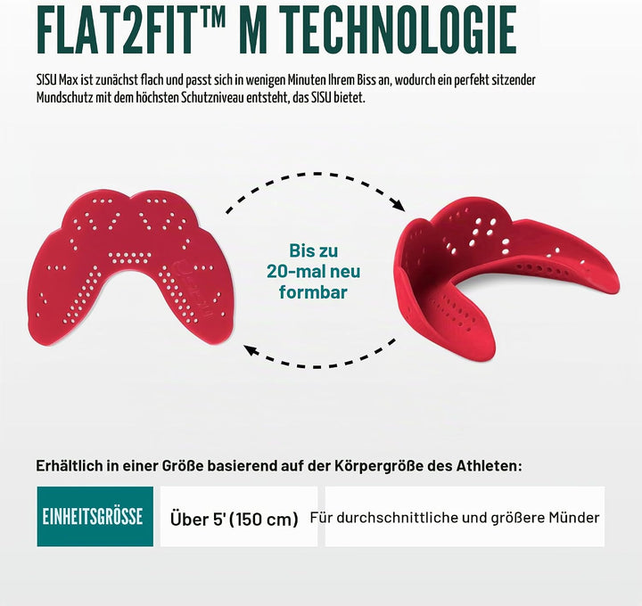 SISU Erwachsene Nextgen Max Zahnschutz Einheitsgrösse Rot (Intense Red), Einheitsgrösse Rot (Intense