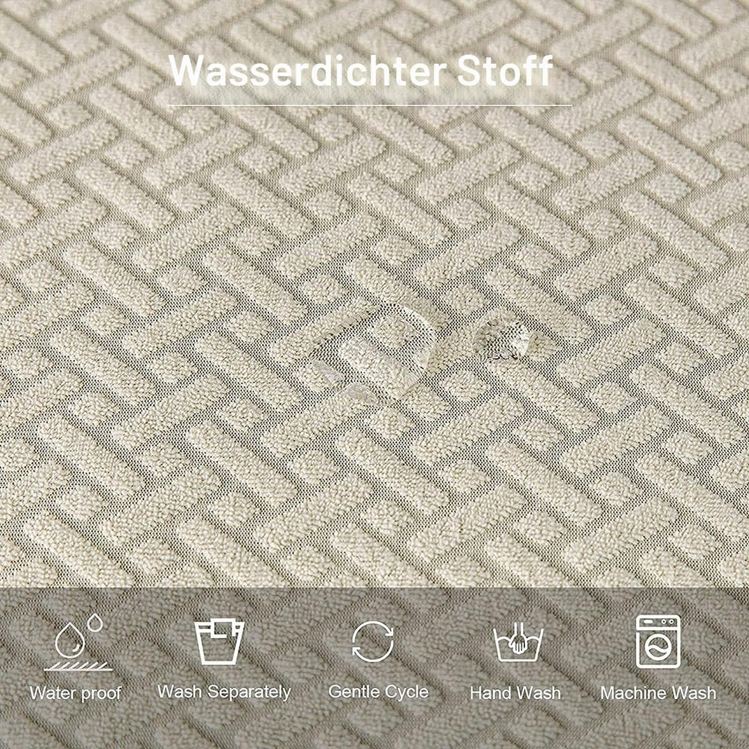 LANSHENG Stuhlbezug Sitzfläche Waschbarer Stretch Wasserdicht Jacquard Bezug für Stühle Esszimmerstu