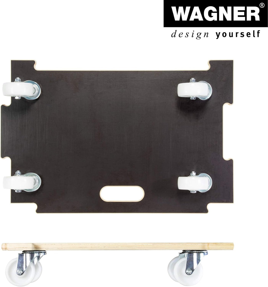 WAGNER Transportroller Transporthilfe I Schichtholz mit Grip 59 x 39 x 11 cm, Tragkraft 250 kg I Möb