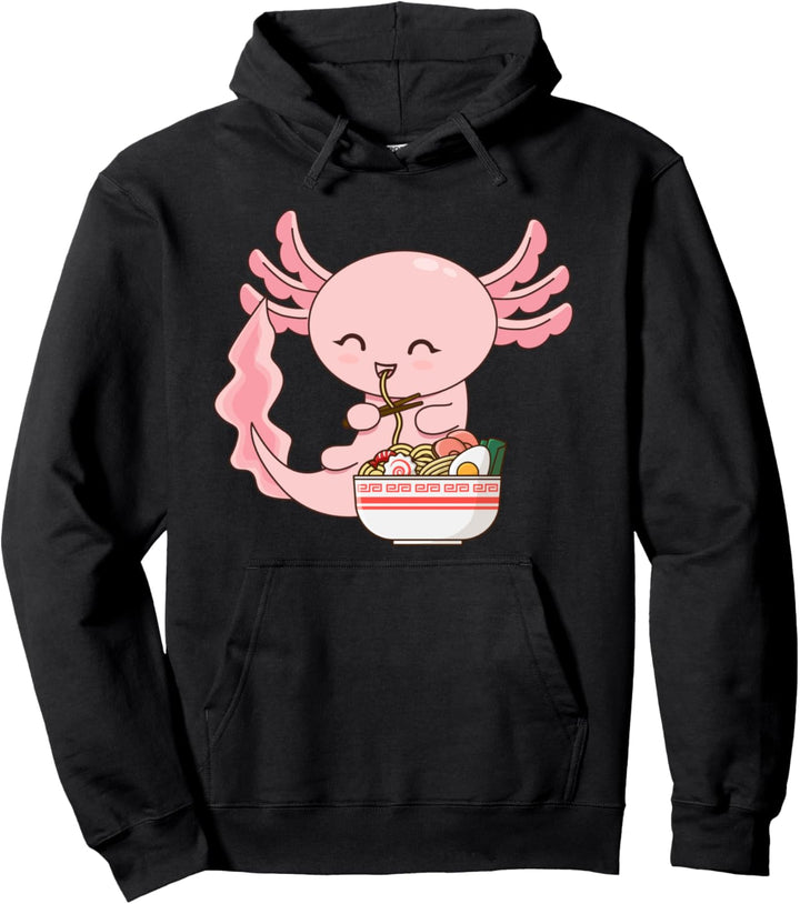 Axolotl Futternapf, japanische Nudeln, Anime, Ramen, Axolotl Pullover Hoodie