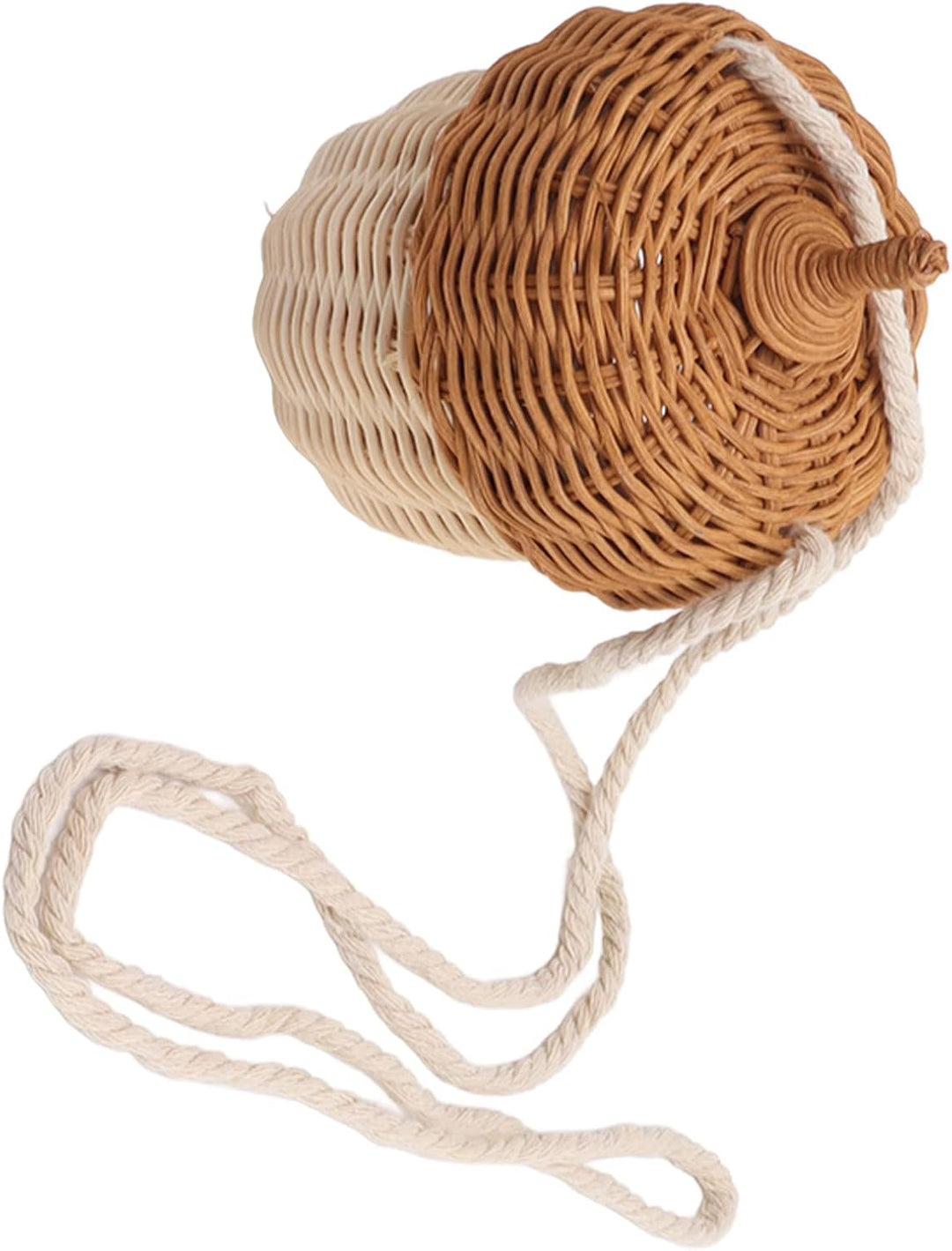 Tissting Rattan Eichel Schultertasche 16cm/6.3in - Handgewebtes Kinderkörbchen für Aufbewahrung und