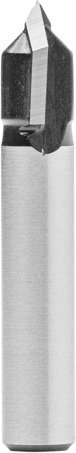 ENT 12046 V-Nutfräser und Schriftenfräser HW, Schaft (S) 8 mm, Durchmesser (D) 9,5 mm, NL 12,7 mm, E