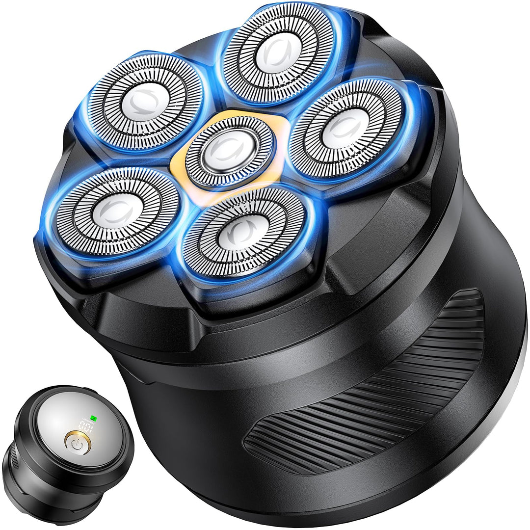 Glatzen Rasierer Herren UD1,IPX7 Wasserdichter Kopfrasierer Glatze 6D Magnetische Schwebender Kopf N