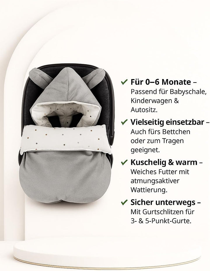 BABEES Winterfusssack Babyschale Winter Babyfusssack warm, Einschlagdecke Baby Fusssack Schlafsack K