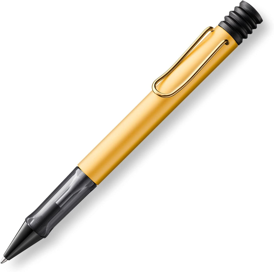 LAMY Lx Kugelschreiber 275 – Kuli aus Aluminium in der Farbe Gold mit transparentem Griffstück und v