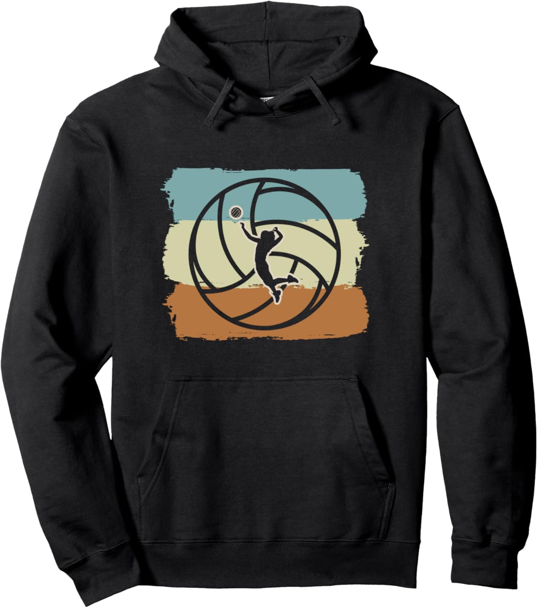 Retro Service Beachvolleyball Lineman Trainer Volleyball Pullover Hoodie