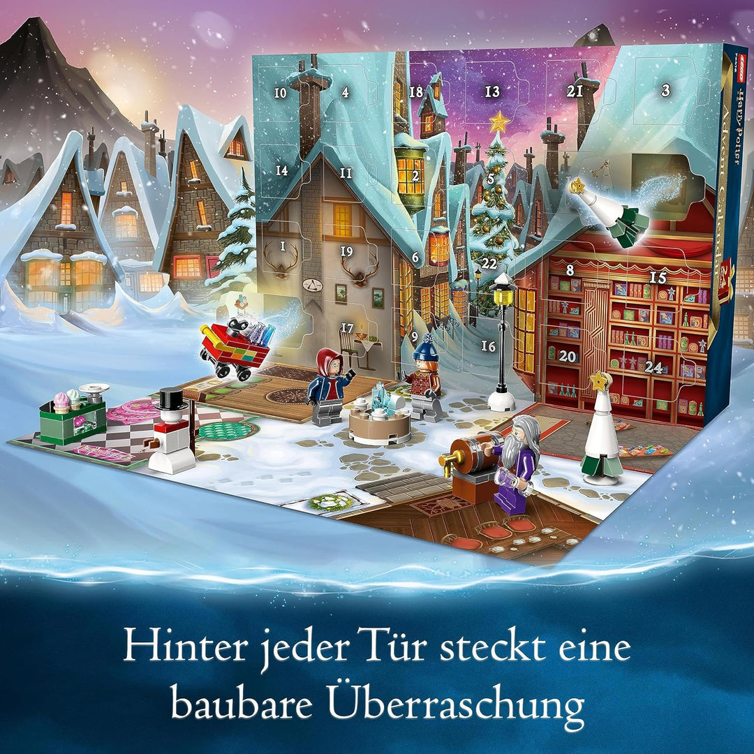 LEGO 76418 Harry Potter Adventskalender 2023, Weihnachtskalender mit 24 Geschenken inkl. 18 Hogsmead
