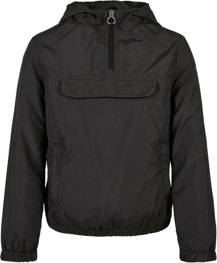 Urban Classics Damen Girls Basic Pullover Jacket 122-128 Schwarz, 122-128 Schwarz