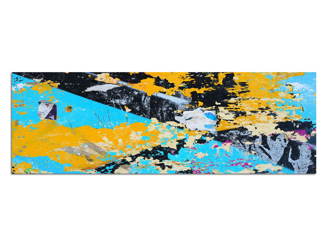 Paul Sinus Art Panoramabild auf Leinwand und Keilrahmen 120x40cm Poster Graffiti abstrakt bunt