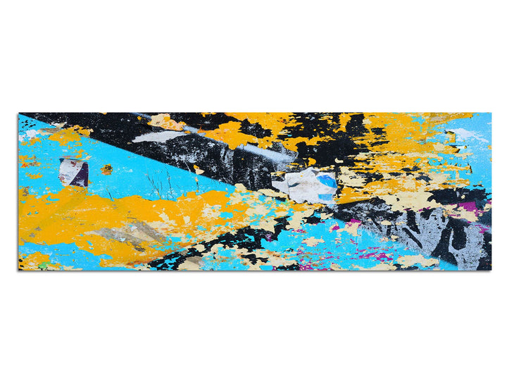 Paul Sinus Art Panoramabild auf Leinwand und Keilrahmen 120x40cm Poster Graffiti abstrakt bunt
