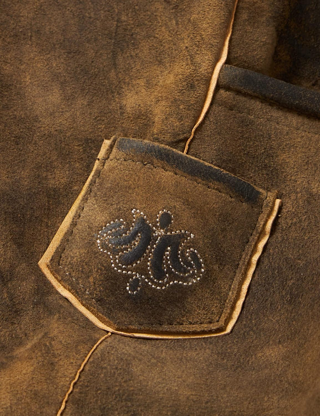 Isar-Trachten Jungen Kinderlederhose kurz Eiche braun Bestickt, Eiche (braun) mit Träger, 74 Eiche (