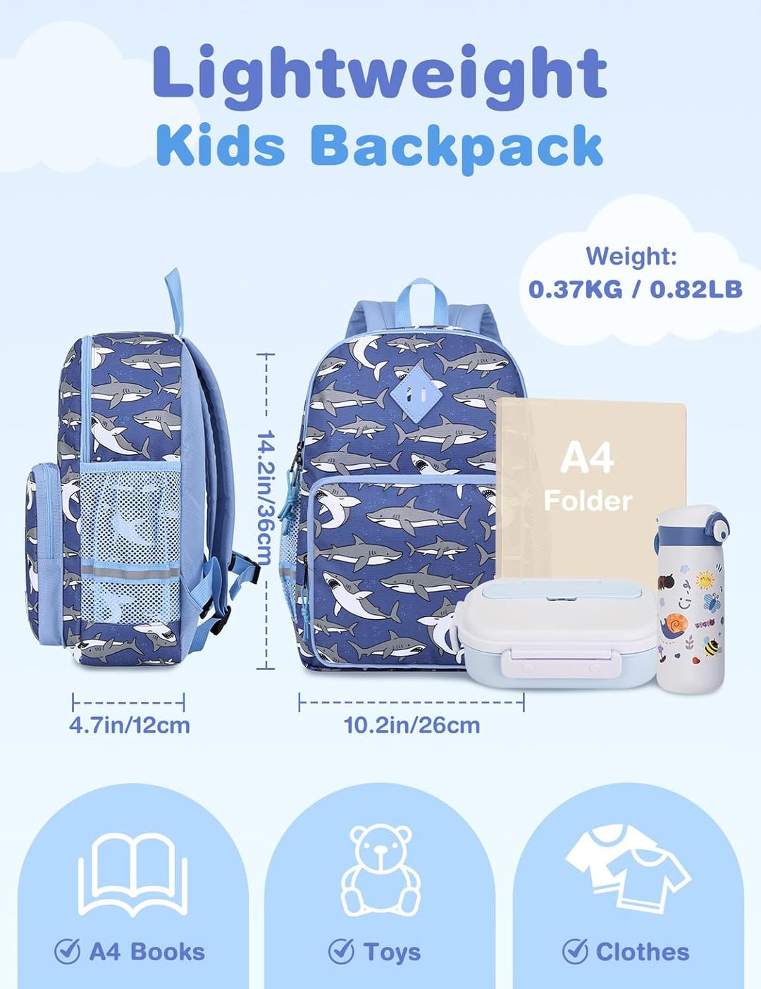 VX VONXURY Kinderrucksack 12L | 3-8 Jahre Jungen Mädchen | Vorschule Kindergarten Bookbag mit Brustg