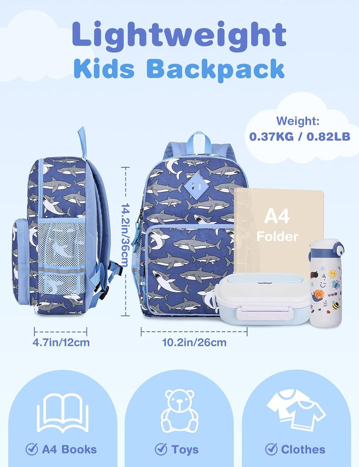 VX VONXURY Kinderrucksack 12L | 3-8 Jahre Jungen Mädchen | Vorschule Kindergarten Bookbag mit Brustg