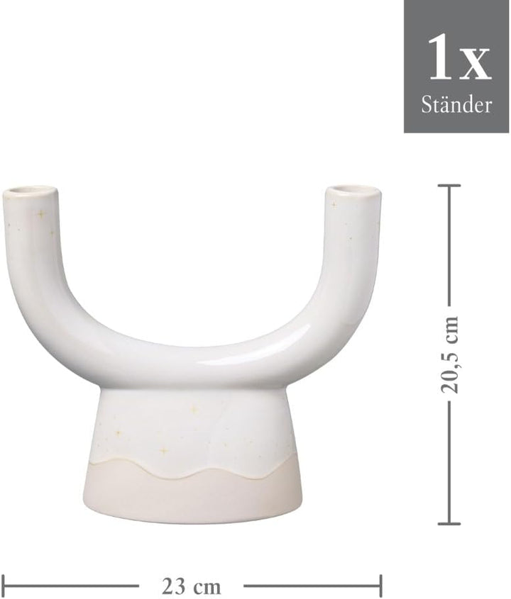 like. by Villeroy &amp; Boch – Winter Glow Kerzenhalter U-Form, Weihnachtsdeko aus Premium Porzellan, Ke