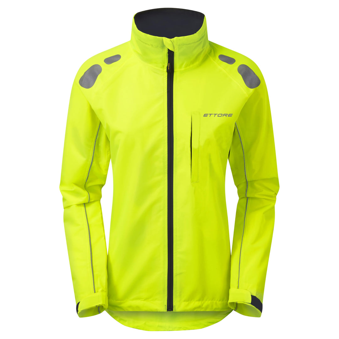 Damen Radsportjacke wasserdicht atmungsaktiv High-Vis - Gelb - Night Eagle, Gelb