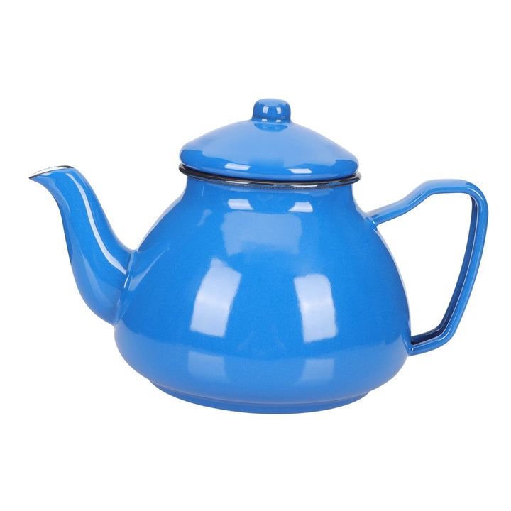 DOITOOL Türkische Teekanne Teapot Vintage Kochkessel Emaille Teekessel 1000ml Teebereiter Retro Wass