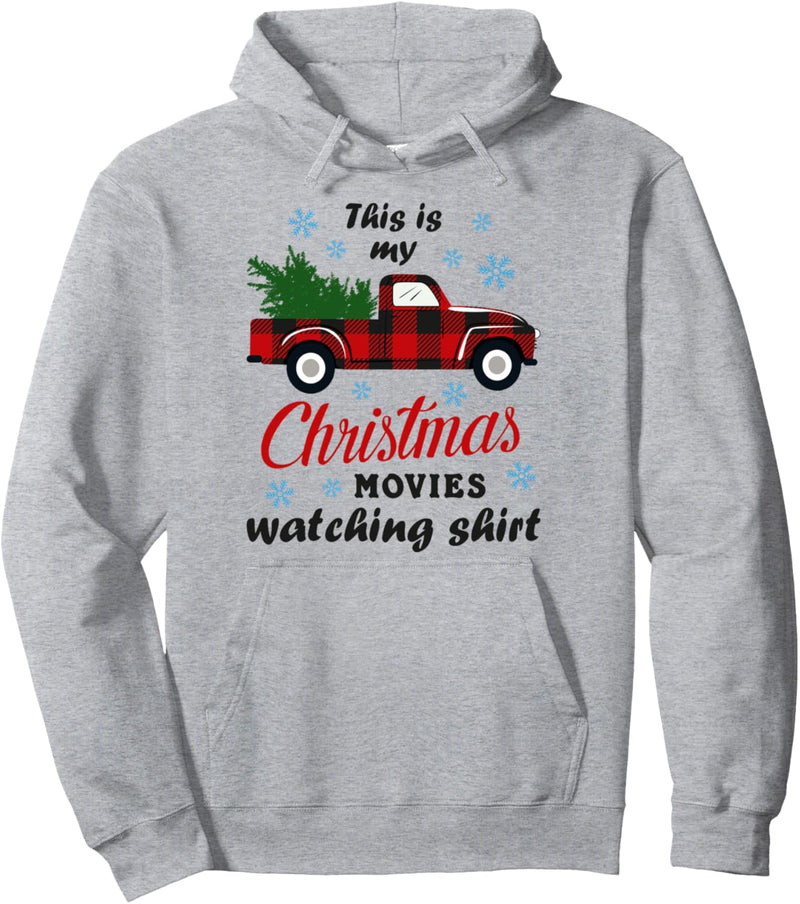 This is My Christmas Movie Watching Shirt Red Truck Funny Pullover Hoodie