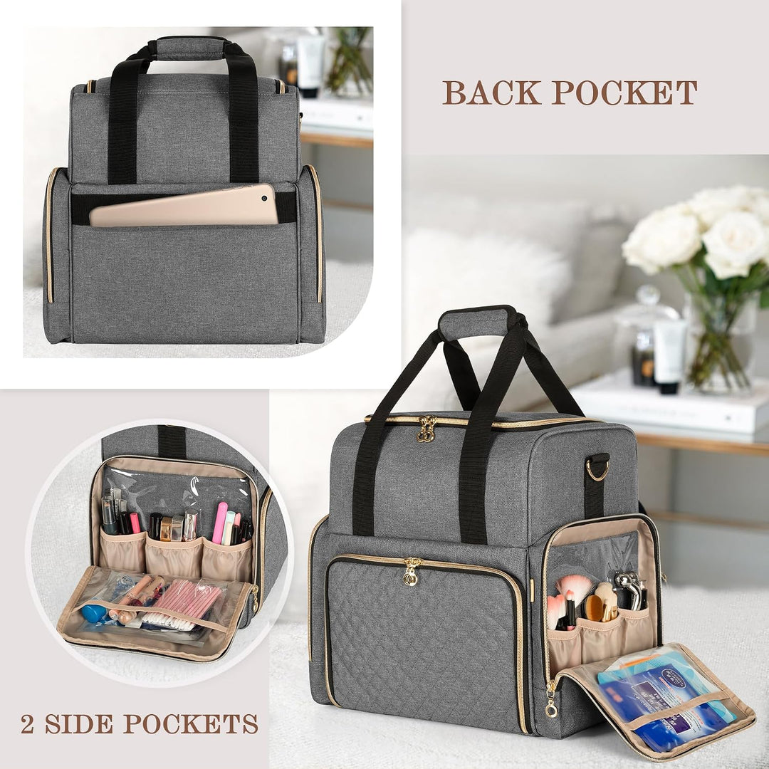 Luxja Kulturbeutel zum Tragen, Kulturtasche für Damen & Männer, Kosmetiktasche für Make up, Make Up