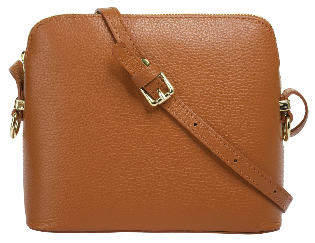 Cluty Umhängetasche Echt Leder Damen | Made in Italy, Smartphonefach, Handtasche aus Leder, Crossbod