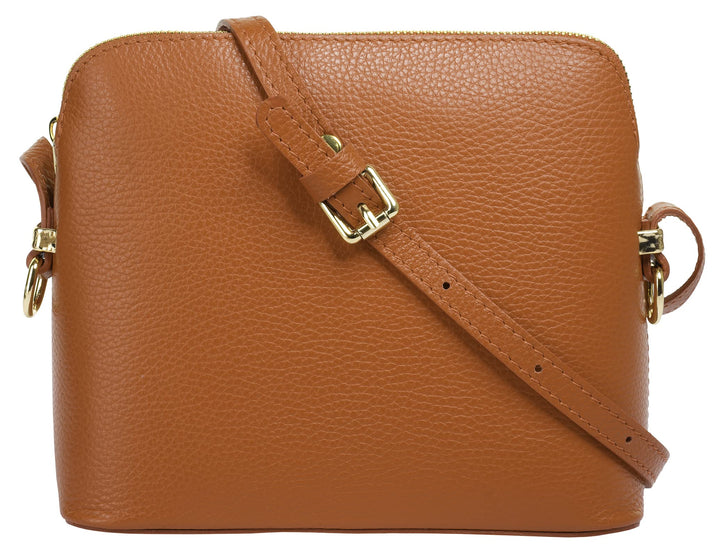 Cluty Umhängetasche Echt Leder Damen | Made in Italy, Smartphonefach, Handtasche aus Leder, Crossbod