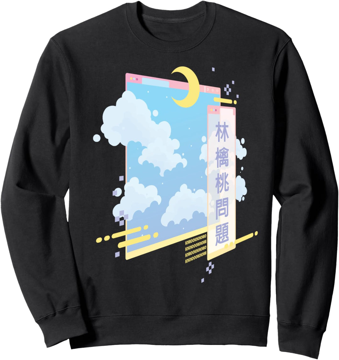 80s Retro Vaporwave | Pastel Goth Soft Grunge | Kawaii Mond Sweatshirt