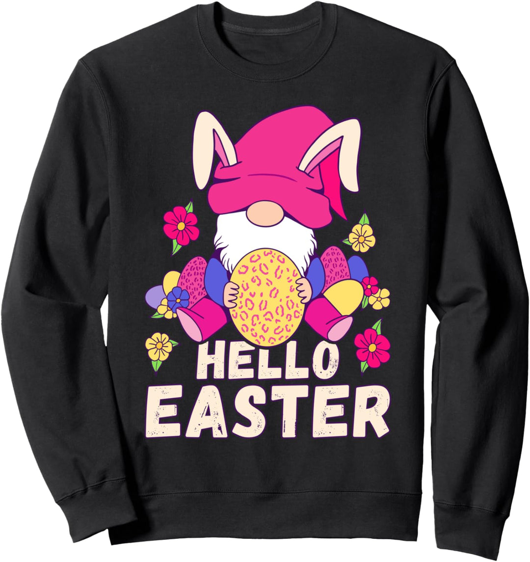 Ostern Gnome, Osterwichtel mit Osterei und Hasenohren Sweatshirt