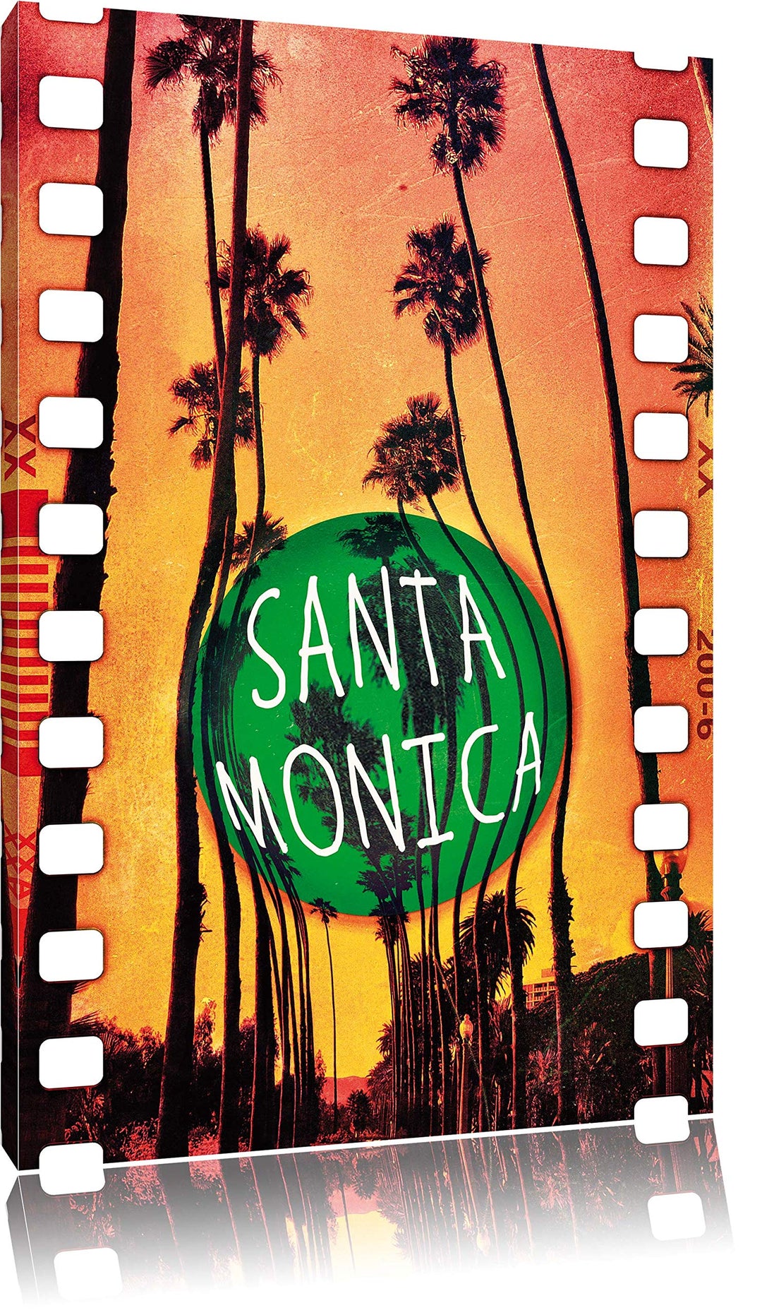 Santa Monica Leinwandbild Bild auf Leinwand, XXL riesige Bilder fertig gerahmt mit Keilrahmen, Kunst