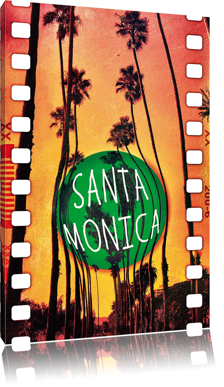 Santa Monica Leinwandbild Bild auf Leinwand, XXL riesige Bilder fertig gerahmt mit Keilrahmen, Kunst