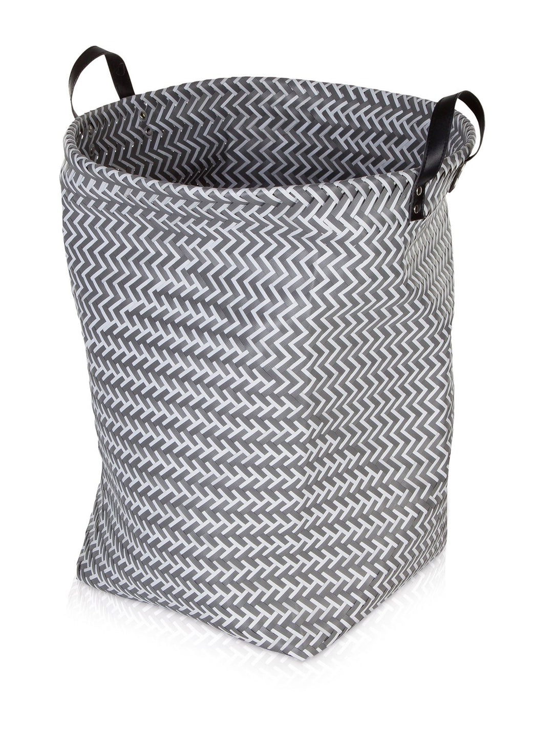 möve Weave Wäschekorb, Geflochtener Kunststoff, Grau, 40 x 50 cm