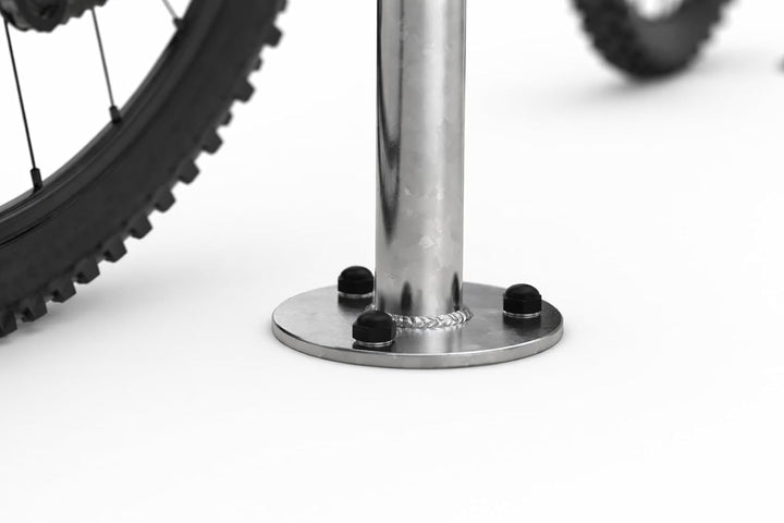 Anlehnbügel 9241 | 2000mm | mit Knierohr | Fahrradständer für 2 Fahrräder | Aufdübeln | Anlehnbügel