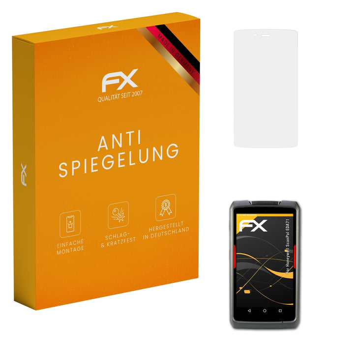 atFoliX Displayfolie kompatibel mit Honeywell ScanPal EDA71 Schutzfolie, entspiegelnde und stossdämp