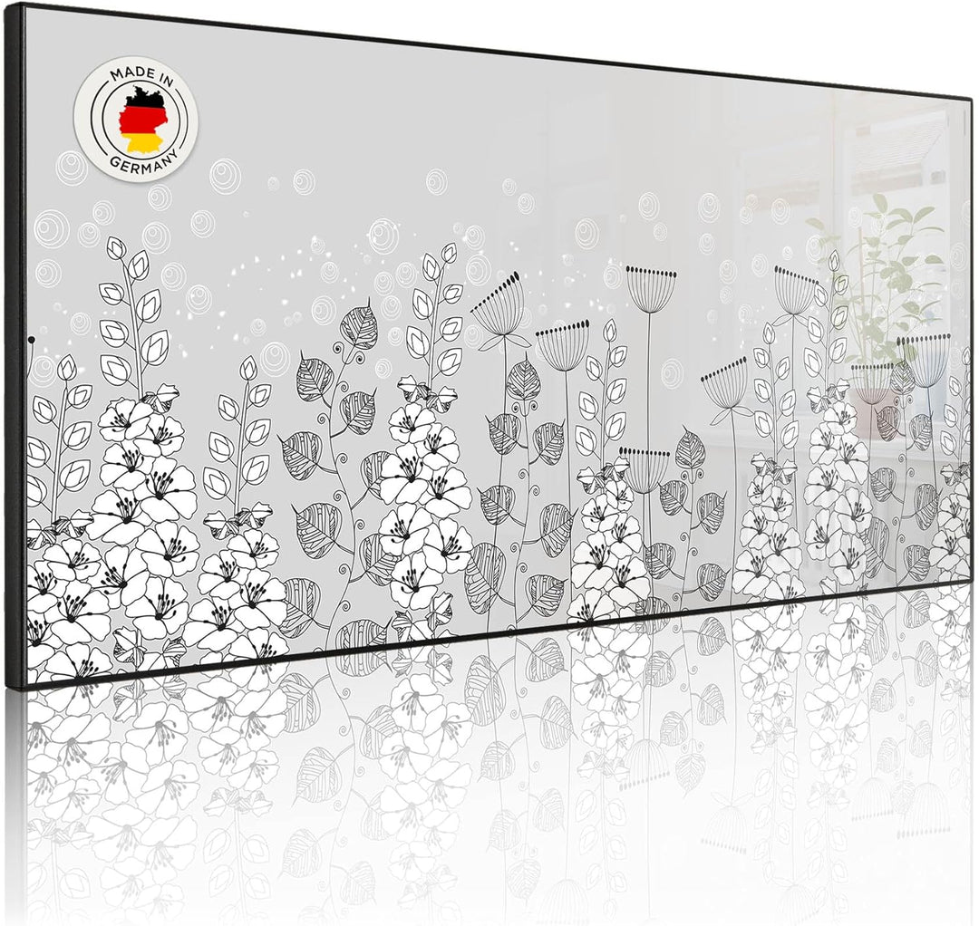 banjado Magnettafel schwarz 78 x 37cm / Magnetwand Metall/Magnetpinnwand als Memoboard/Pinnwand Magn