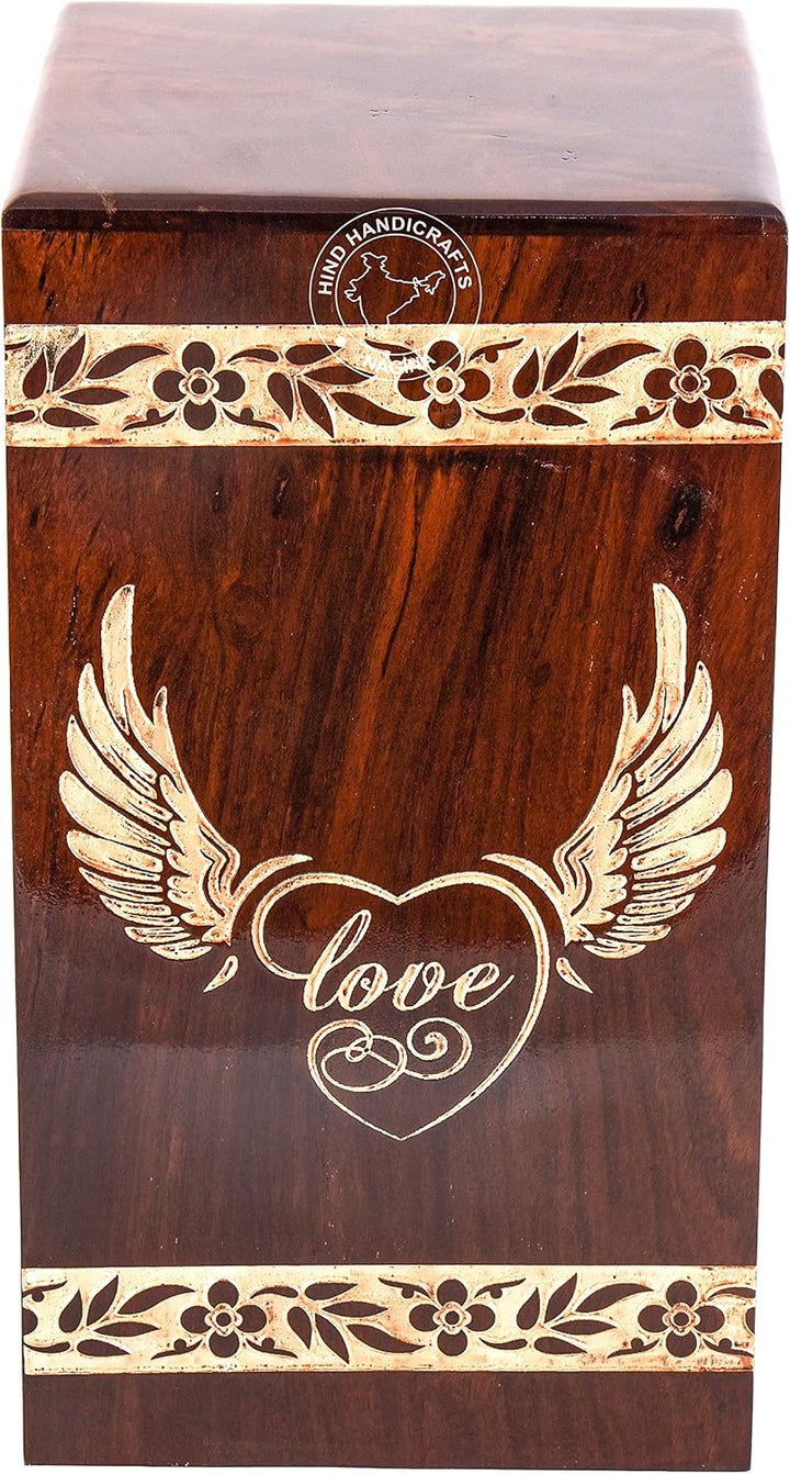 Rosewood Urnen für menschliche Asche für Erwachsene, gross – Holzurne für Columbarium – Beerdigungsu