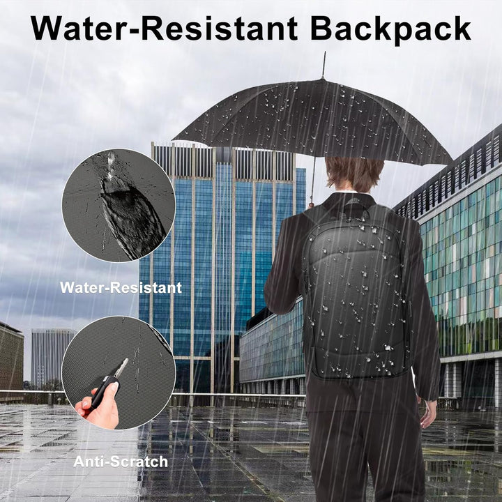 Rucksack Herren Wasserdicht Laptop Rucksack 17 zoll Business Rucksack Gross mit USB-Anschluss Backpa