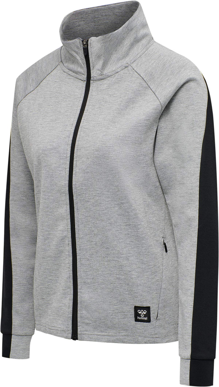 hummel Hmlessi Zip Jacket Damen Yoga Reissverschlussjacke XS GREY MELANGE, XS GREY MELANGE