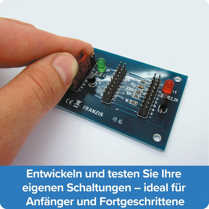 FRANZIS 65361 - Lernpaket Grundschaltungen der Elektronik – Kompletter Elektronik-Baukasten zum Test