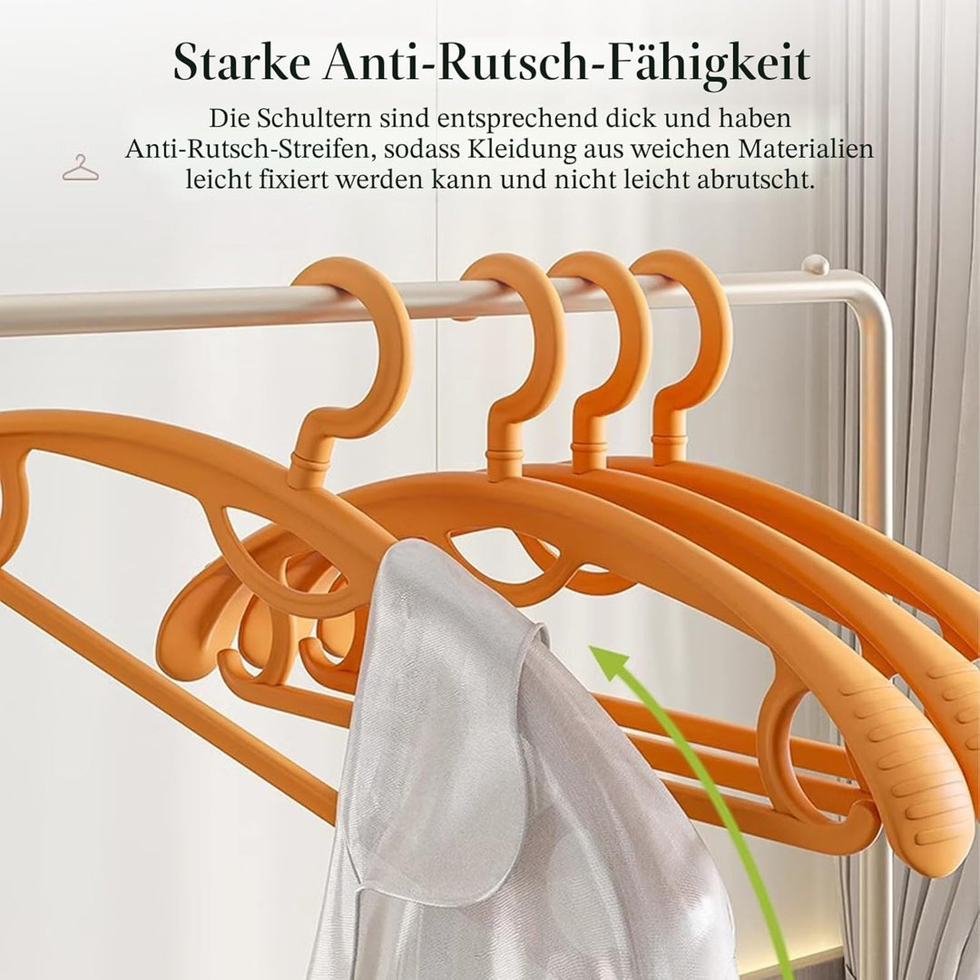 OYUEGE Um 360 Grad drehbarer Kunststoff-Kleiderbügel, extra dicker Kunststoff, breite Schultern, für