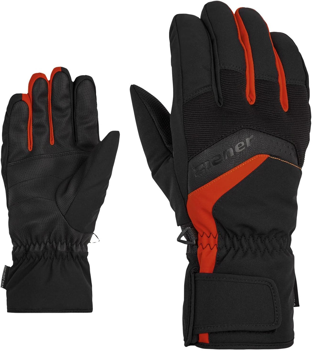 Ziener Herren Gabino Ski-Handschuhe/Wintersport |warm, Atmungsaktiv -12421 Black New Red 10, -12421